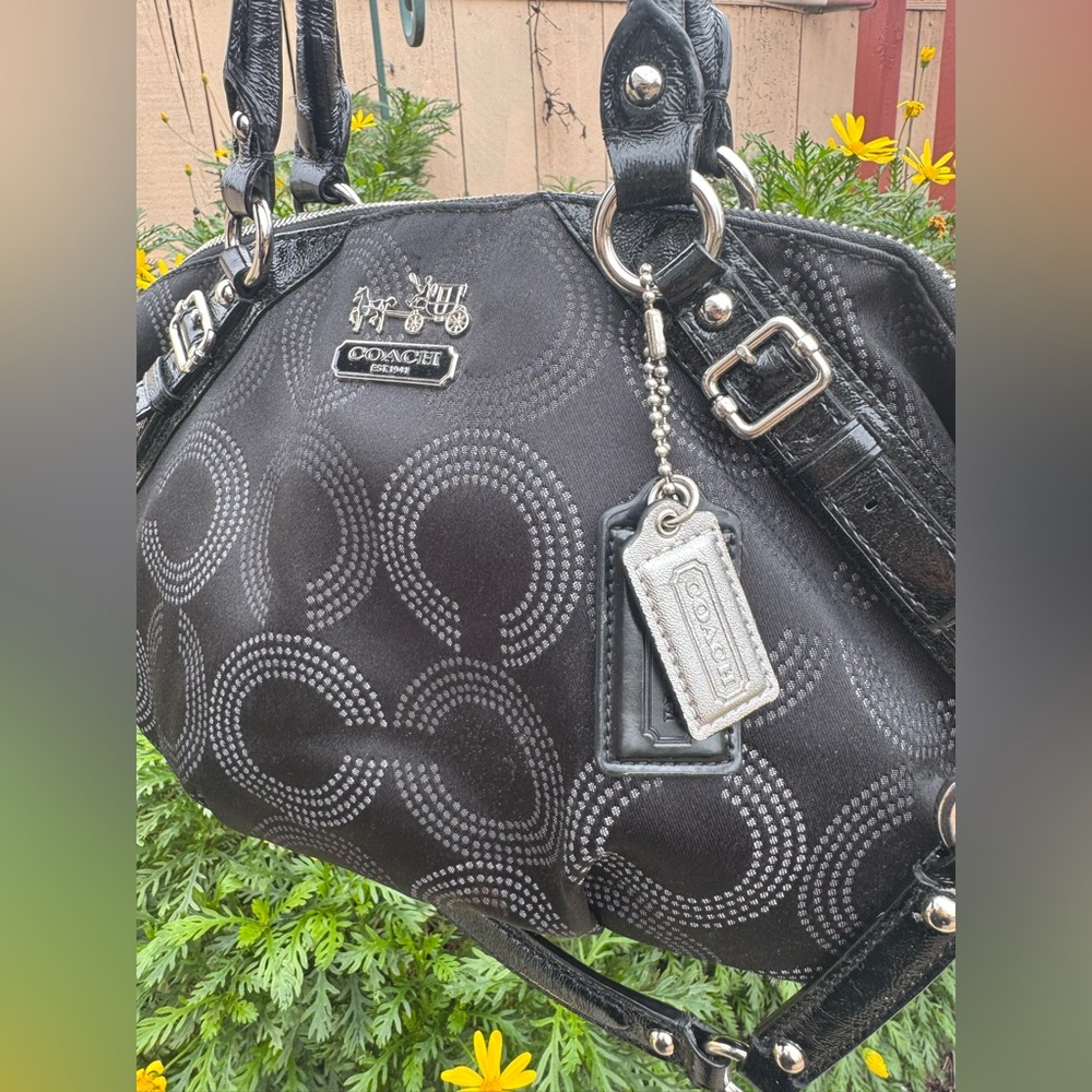 Coach Madison Dotted Op Art Sophia Satchel - Picture 4 of 9